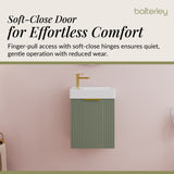 Retro Wall Hung Bathroom Cloakroom Vanity Basin Unit - Multiple Colours