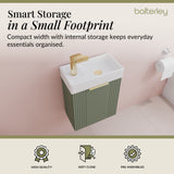 Retro Wall Hung Bathroom Cloakroom Vanity Basin Unit - Multiple Colours