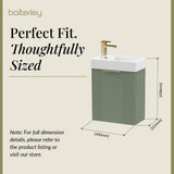 Retro Wall Hung Bathroom Cloakroom Vanity Basin Unit - Multiple Colours