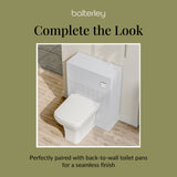 Fluted Front Floor Standing WC Unit, 500mm, Choice of Colour