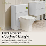 Fluted Front Floor Standing WC Unit, 500mm, Choice of Colour