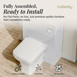 Fluted Front Floor Standing WC Unit, 500mm, Choice of Colour