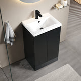 Fluted Front Floor Standing Vanity Basin Unit with Choice of Size, Colour and Handle Options