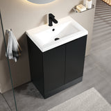 Fluted Front Floor Standing Vanity Basin Unit with Choice of Size, Colour and Handle Options