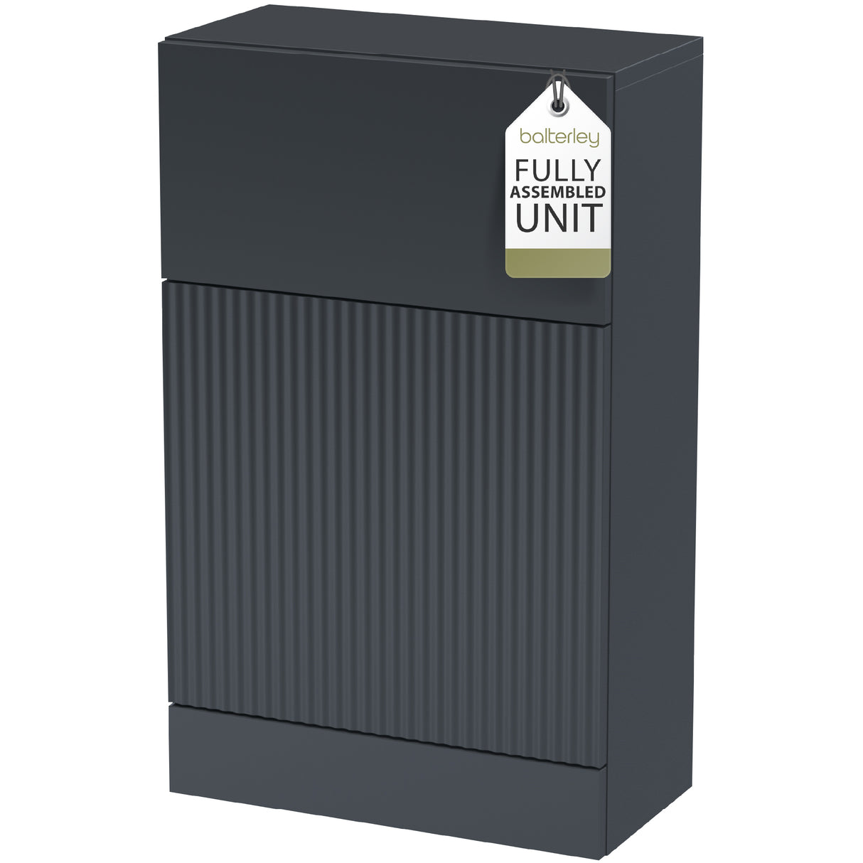 Fluted Front Floor Standing WC Unit, 500mm, Choice of Colour