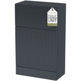 Fluted Front Floor Standing WC Unit, 500mm, Choice of Colour