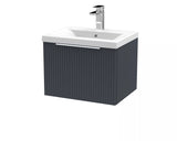 Tixall Fluted Front Wall Hung Vanity Basin Unit with Choice of Size, Colour and Handle Options