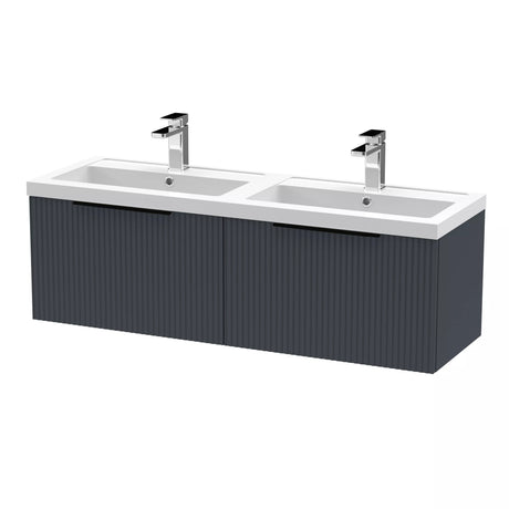 Tixall Fluted Front Wall Hung Vanity Basin Unit with Choice of Size, Colour and Handle Options