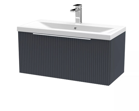 Tixall Fluted Front Wall Hung Vanity Basin Unit with Choice of Size, Colour and Handle Options