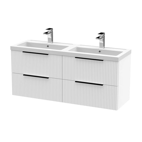 Tixall Fluted Front Wall Hung Vanity Basin Unit with Choice of Size, Colour and Handle Options