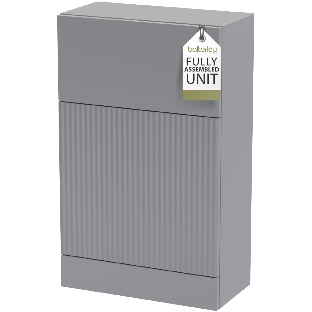 Fluted Front Floor Standing WC Unit, 500mm, Choice of Colour