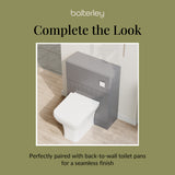 Fluted Front Floor Standing WC Unit, 500mm, Choice of Colour