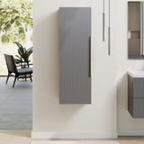 Fluted Tall Bathroom Unit, 400mm, Multiple Colours and Handle Options