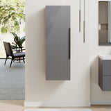 Fluted Tall Bathroom Unit, 400mm, Multiple Colours and Handle Options