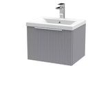 Tixall Fluted Front Wall Hung Vanity Basin Unit with Choice of Size, Colour and Handle Options
