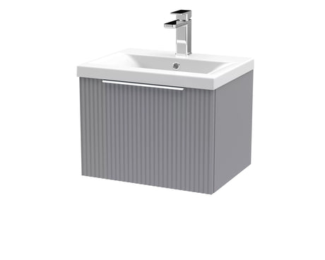 Tixall Fluted Front Wall Hung Vanity Basin Unit with Choice of Size, Colour and Handle Options