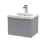 Tixall Fluted Front Wall Hung Vanity Basin Unit with Choice of Size, Colour and Handle Options