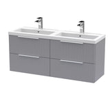 Tixall Fluted Front Wall Hung Vanity Basin Unit with Choice of Size, Colour and Handle Options