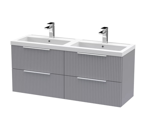 Tixall Fluted Front Wall Hung Vanity Basin Unit with Choice of Size, Colour and Handle Options