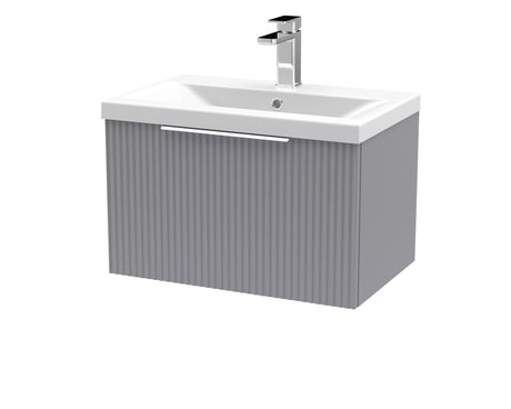 Tixall Fluted Front Wall Hung Vanity Basin Unit with Choice of Size, Colour and Handle Options