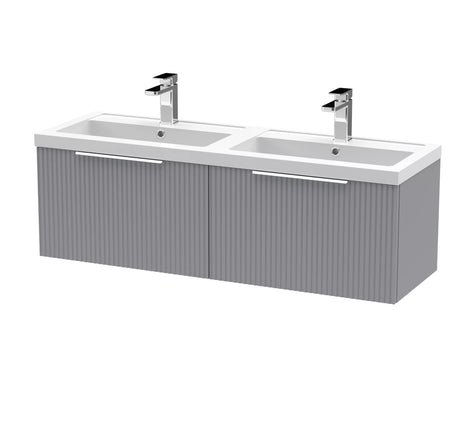 Tixall Fluted Front Wall Hung Vanity Basin Unit with Choice of Size, Colour and Handle Options