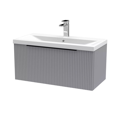 Tixall Fluted Front Wall Hung Vanity Basin Unit with Choice of Size, Colour and Handle Options