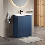 Fluted Front Floor Standing Vanity Basin Unit with Choice of Size, Colour and Handle Options