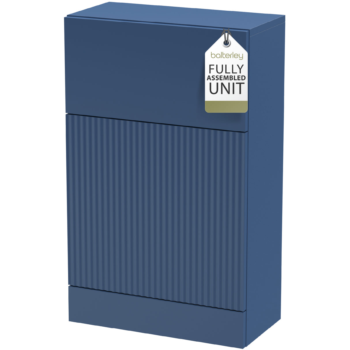 Fluted Front Floor Standing WC Unit, 500mm, Choice of Colour