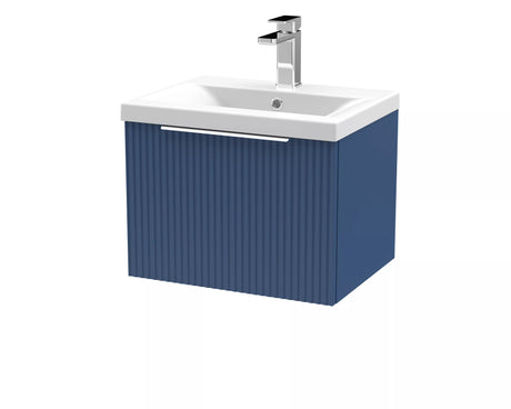 Tixall Fluted Front Wall Hung Vanity Basin Unit with Choice of Size, Colour and Handle Options