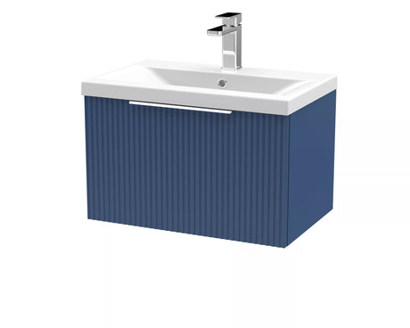 Tixall Fluted Front Wall Hung Vanity Basin Unit with Choice of Size, Colour and Handle Options
