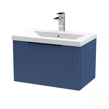 Tixall Fluted Front Wall Hung Vanity Basin Unit with Choice of Size, Colour and Handle Options