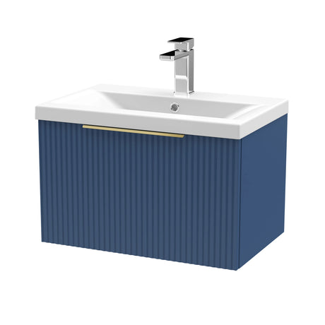 Tixall Fluted Front Wall Hung Vanity Basin Unit with Choice of Size, Colour and Handle Options