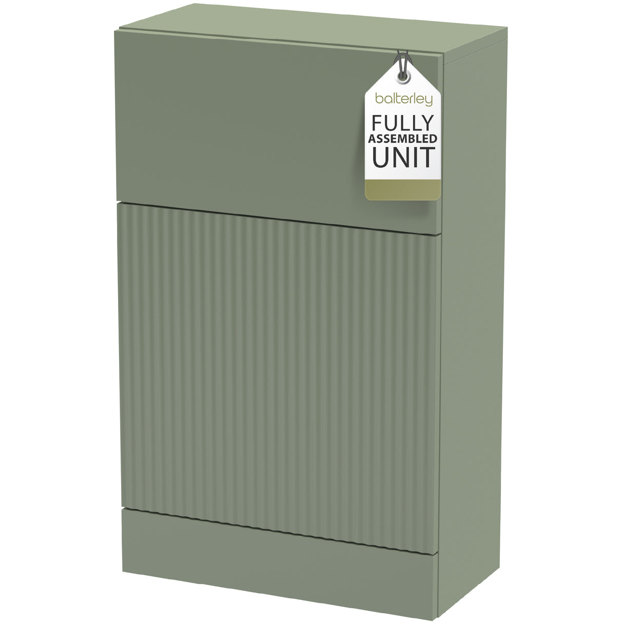 Fluted Front Floor Standing WC Unit, 500mm, Choice of Colour