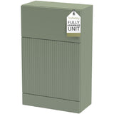 Fluted Front Floor Standing WC Unit, 500mm, Choice of Colour