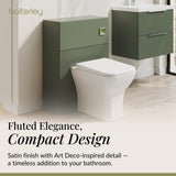 Fluted Front Floor Standing WC Unit, 500mm, Choice of Colour