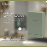 Fluted Front Floor Standing WC Unit, 500mm, Choice of Colour