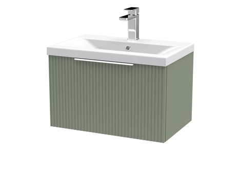 Tixall Fluted Front Wall Hung Vanity Basin Unit with Choice of Size, Colour and Handle Options