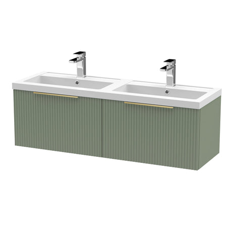 Tixall Fluted Front Wall Hung Vanity Basin Unit with Choice of Size, Colour and Handle Options