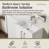 Bathroom Combination Vanity Unit with Basin & WC, Right Hand, 1100mm x 390mm - Choice of Colour and Handle Finish