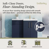 Bathroom Vanity Unit with Basin & WC, Right Hand, 1100mm x 390mm - Choice of Colour