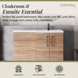 Bathroom Combination Vanity Unit with Basin & WC, Right Hand, 1100mm x 390mm - Choice of Colour and Handle Finish