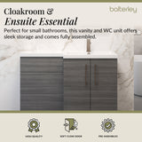 Bathroom Combination Vanity Unit with Basin & WC, Right Hand, 1100mm x 390mm - Choice of Colour and Handle Finish