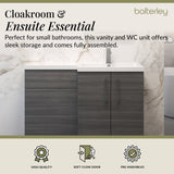 Bathroom Combination Vanity Unit with Basin & WC, Right Hand, 1100mm x 390mm - Choice of Colour and Handle Finish