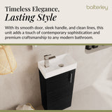 Compact Cloakroom Vanity Basin Unit, 400mm - Choice of Mount Type, Colour and Handle Finish