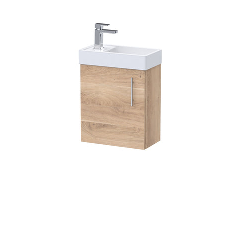 Compact Cloakroom Vanity Basin Unit, 400mm - Choice of Mount Type, Colour and Handle Finish