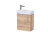 Compact Cloakroom Vanity Basin Unit, 400mm - Choice of Mount Type, Colour and Handle Finish