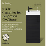 Compact Cloakroom Vanity Basin Unit, 400mm - Choice of Mount Type, Colour and Handle Finish