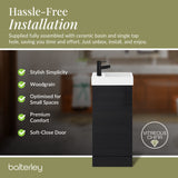 Compact Cloakroom Vanity Basin Unit, 400mm - Choice of Mount Type, Colour and Handle Finish