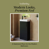 Compact Cloakroom Vanity Basin Unit, 400mm - Choice of Mount Type, Colour and Handle Finish