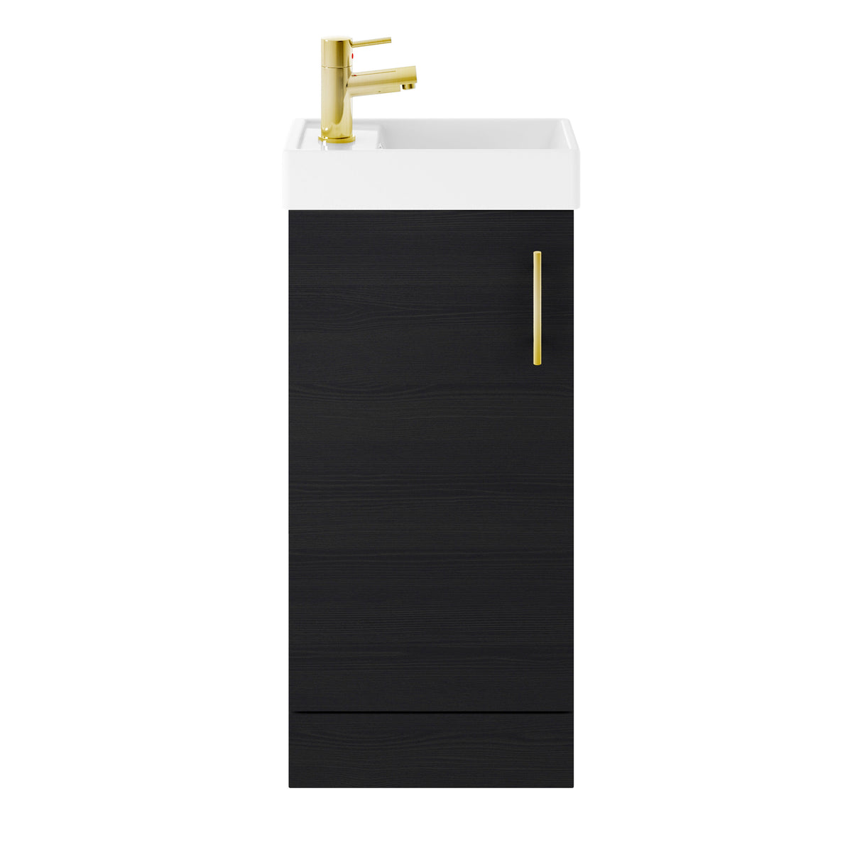 Compact Cloakroom Vanity Basin Unit, 400mm - Choice of Mount Type, Colour and Handle Finish